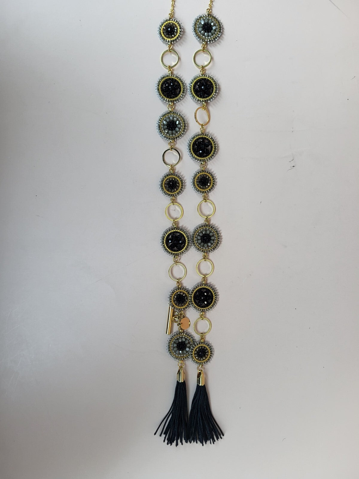 Waist Chain Belt Gold Black For Women 40in