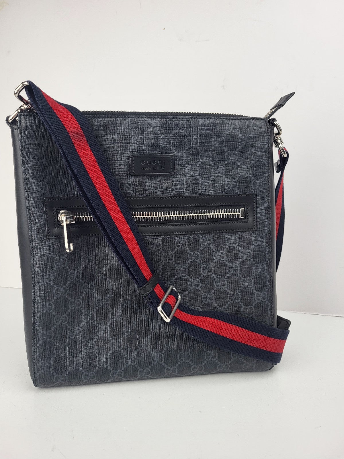 Gucci Messenger Bag Gray Canvas