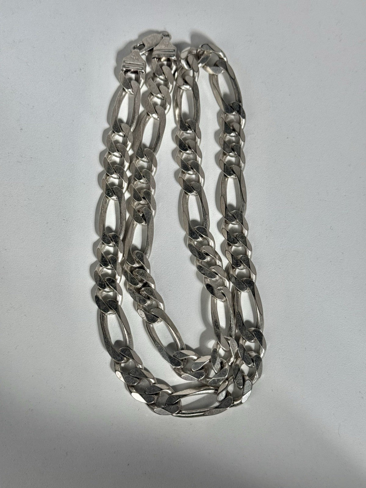 STERLING SILVER 925 ITALY 6.5MM FIGARO CHAIN NECKLACE 26”