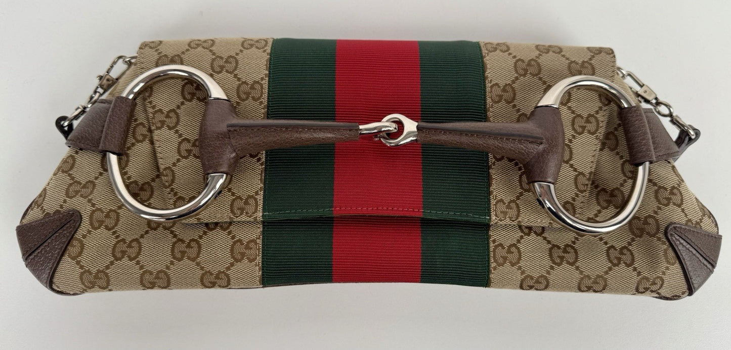 Gucci Horsebit Bag Canvas Shoulder Bag