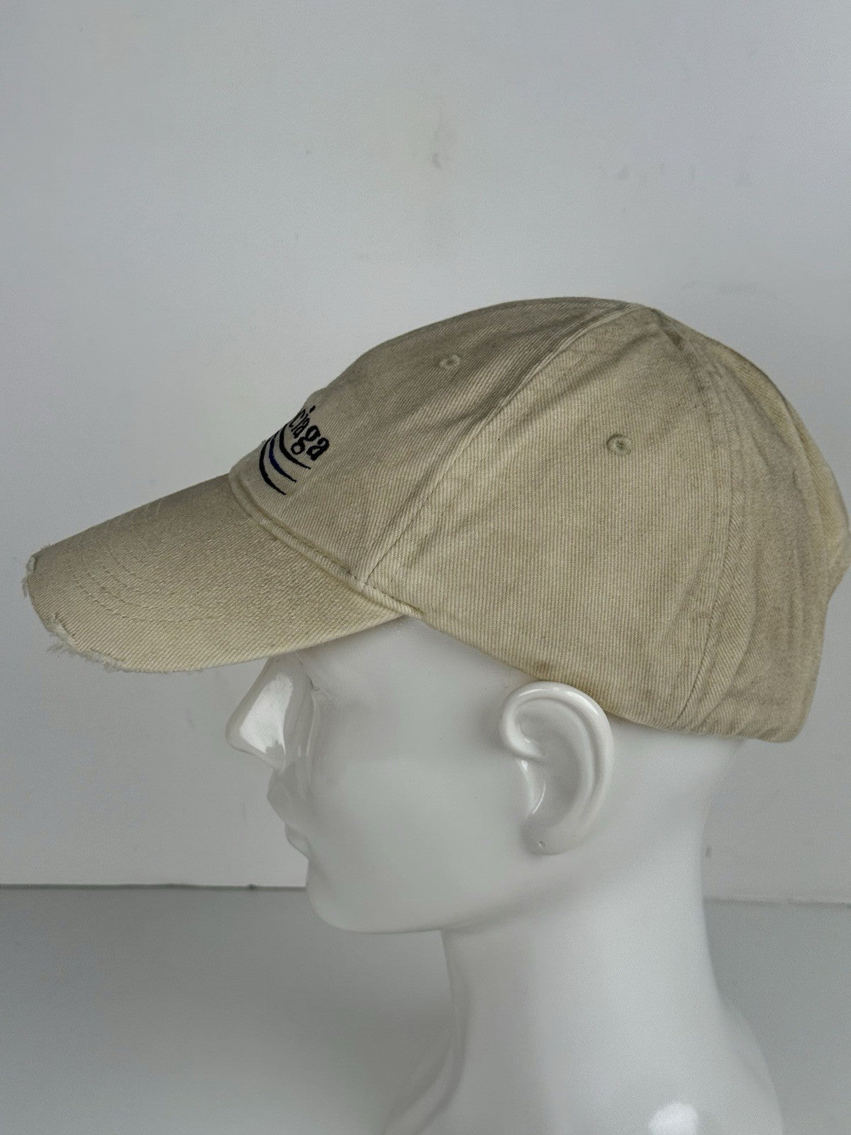 Balenciaga Baseball Cap Ivory Cotton Fabric