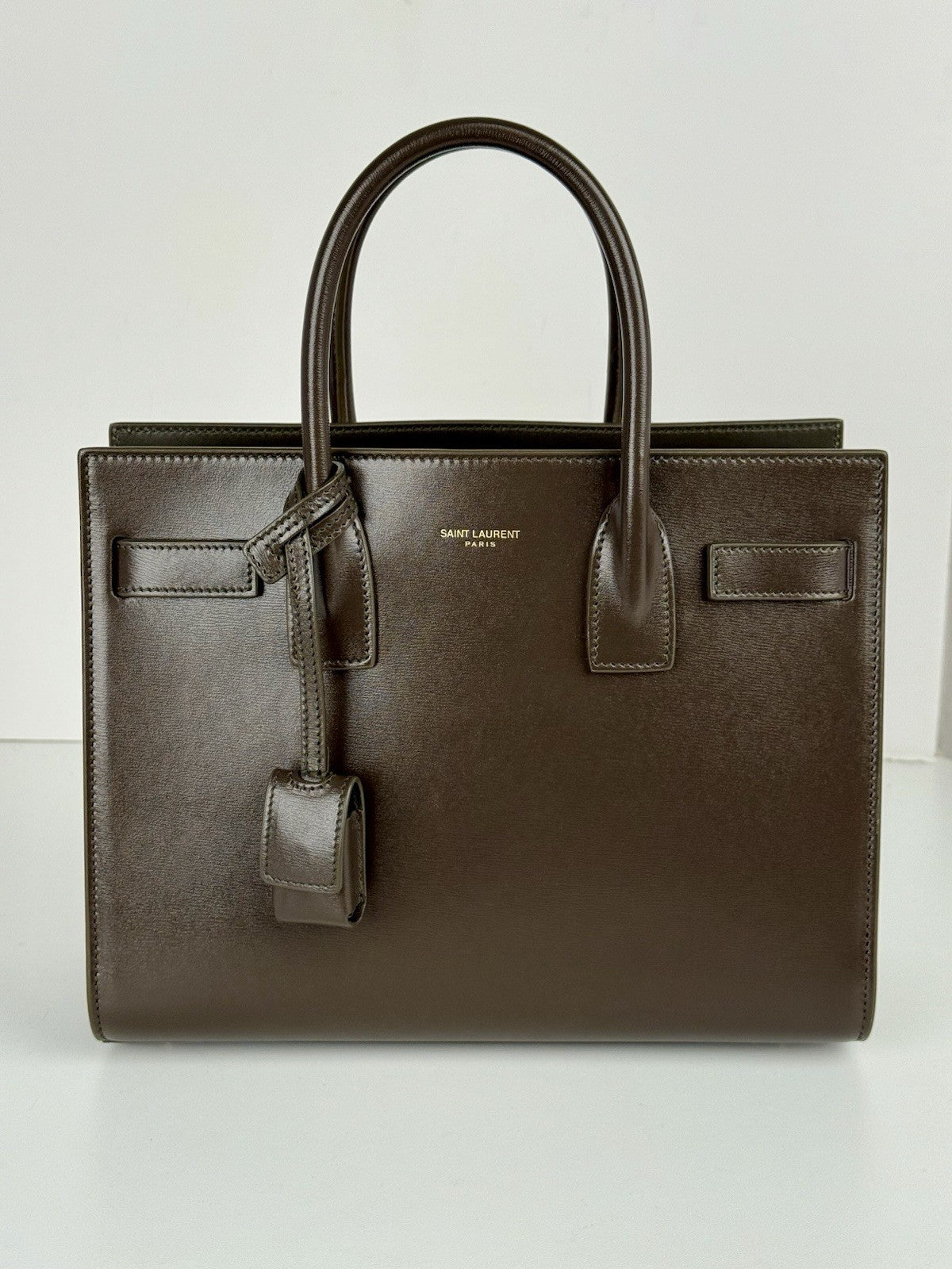 Saint Laurent Bag Sac De Jour Olive Green Shoulder Bag