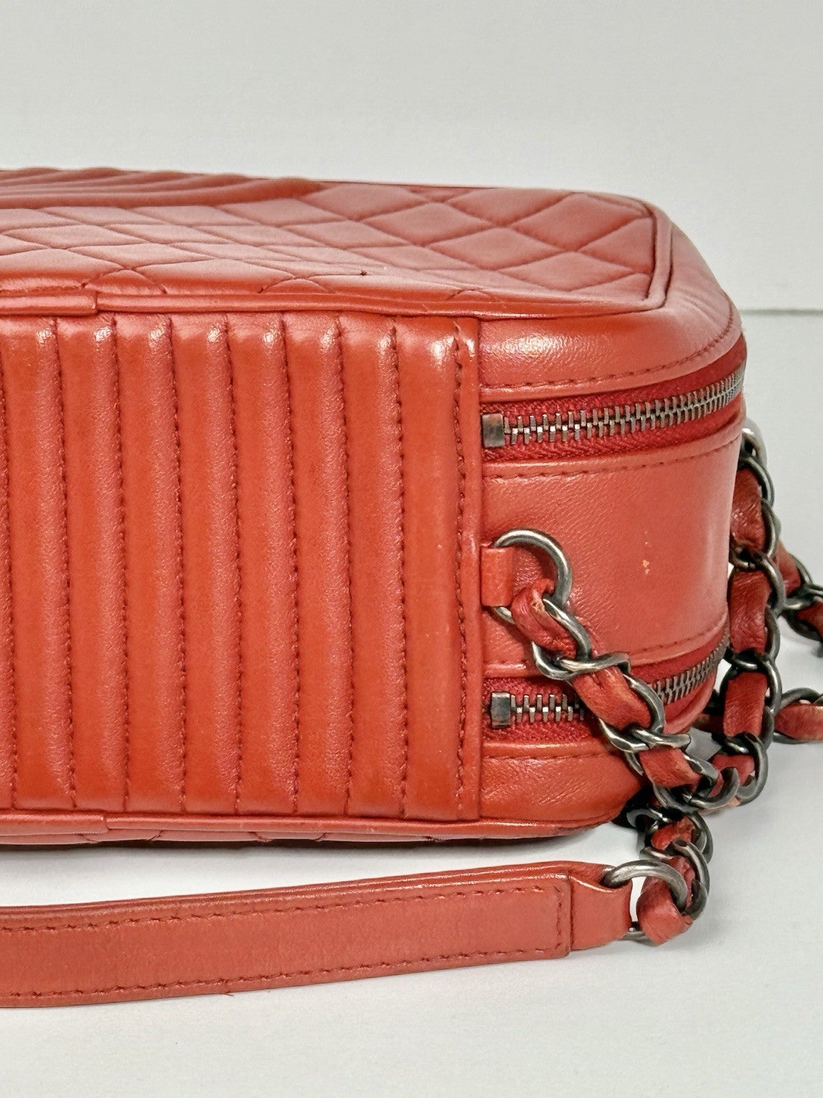 Chanel Coco Boy Quilted Leather Mini Bag Red
