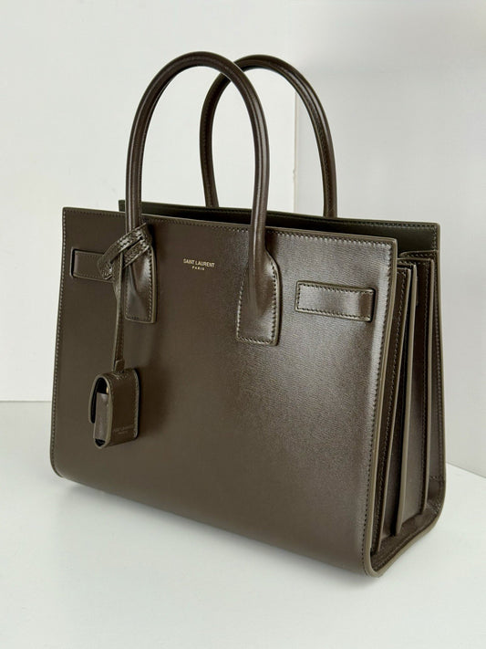 Saint Laurent Bag Sac De Jour Olive Green Shoulder Bag