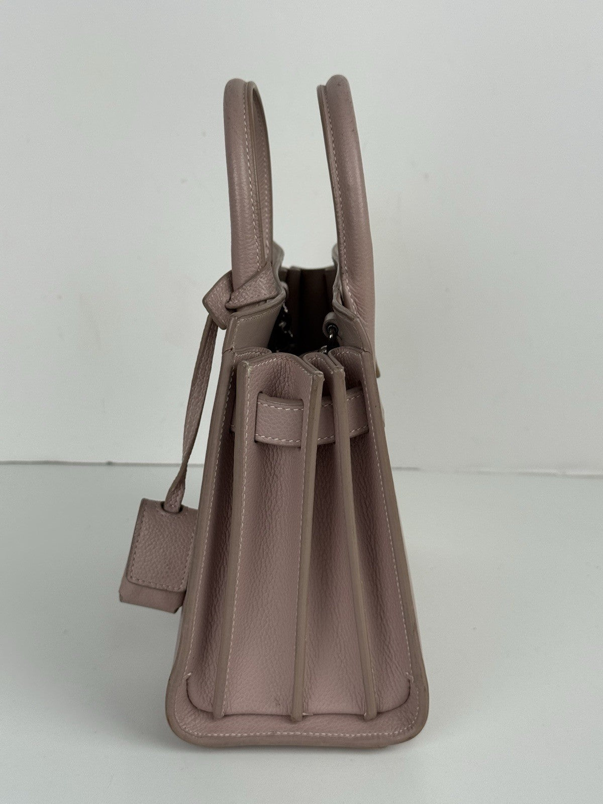 SAINT LAURENT  Calfskin Leather Sac De Jour Rose