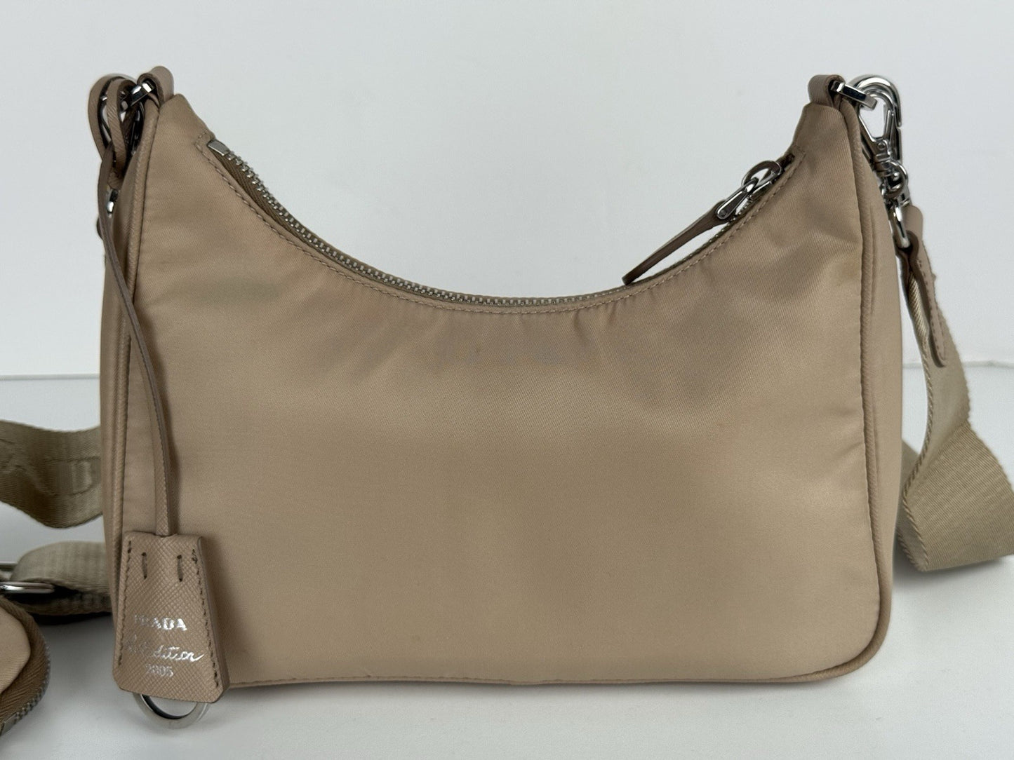 Prada Women's Re-Edition 2005 Nylon Bag in Sandy Brown
