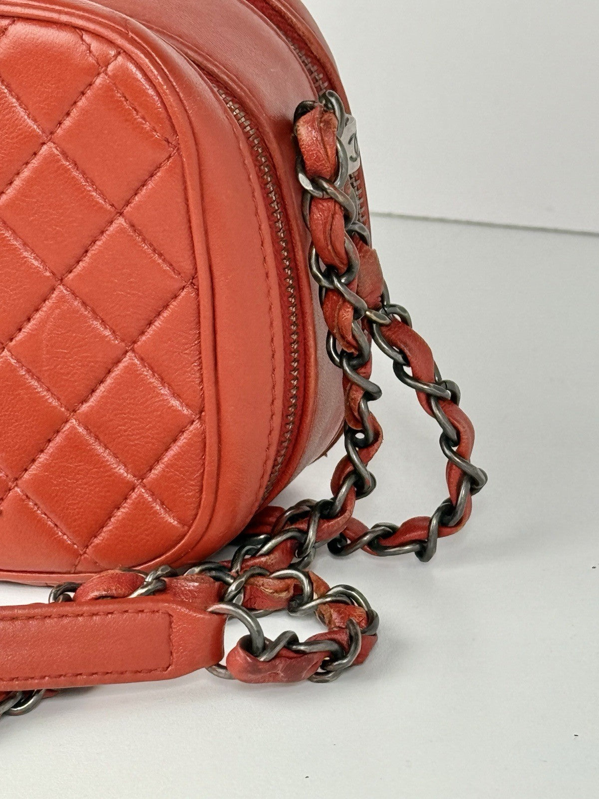 Chanel Coco Boy Quilted Leather Mini Bag Red