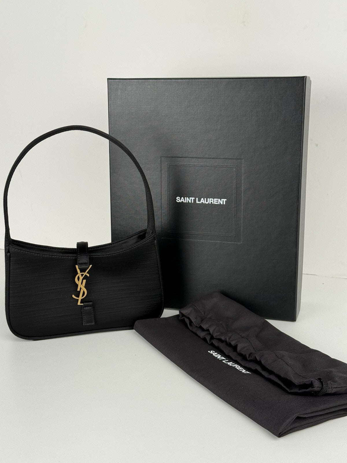 Saint Laurent Le 5 A 7 Mini YSL Shoulder Bag in Satin