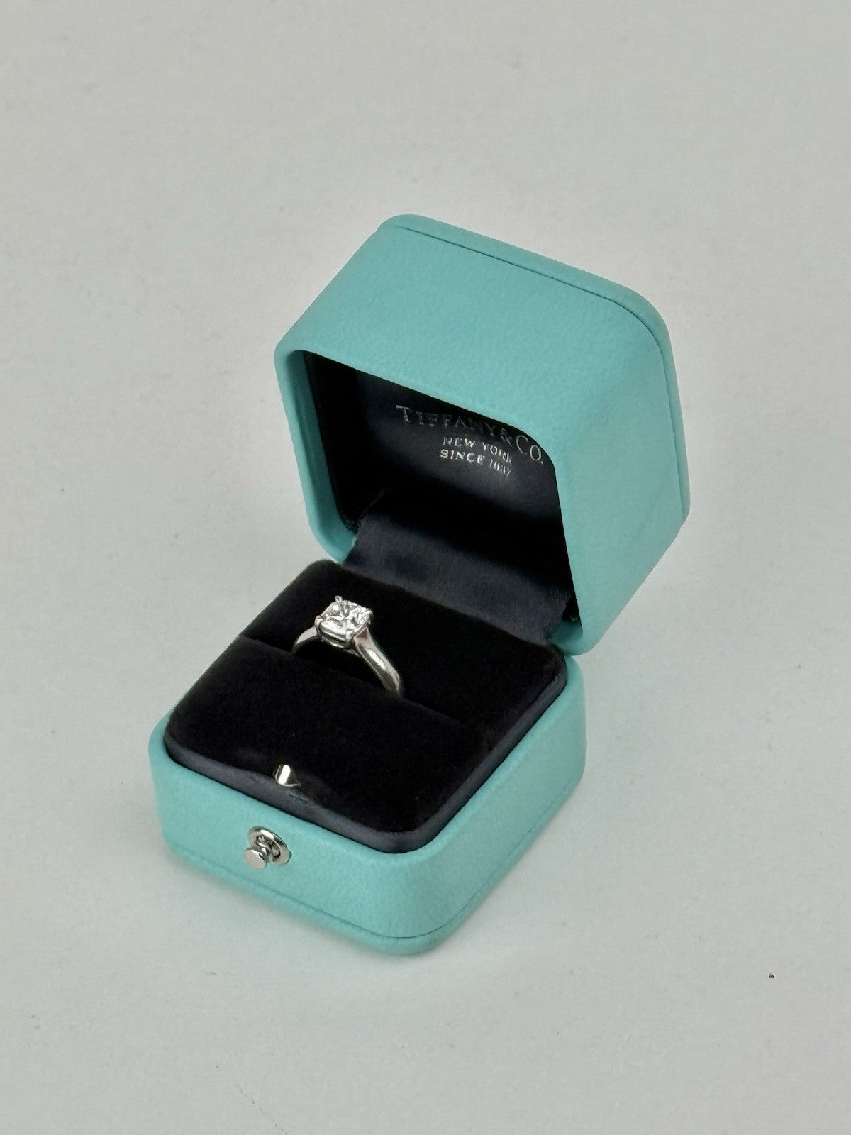 Tiffany Co Lucid Platinum 1ct F Color Diamond Ring Size 6.5