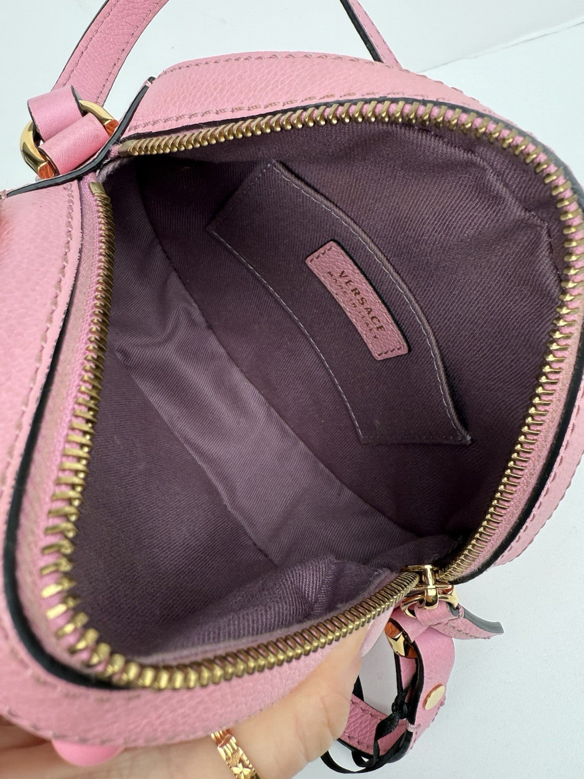 Versus La Medusa Studded Round Camera Bag