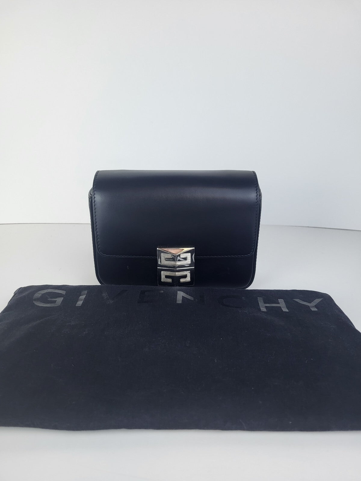 Givenchy Box Calfskin Small 4G Shoulder Bag Black