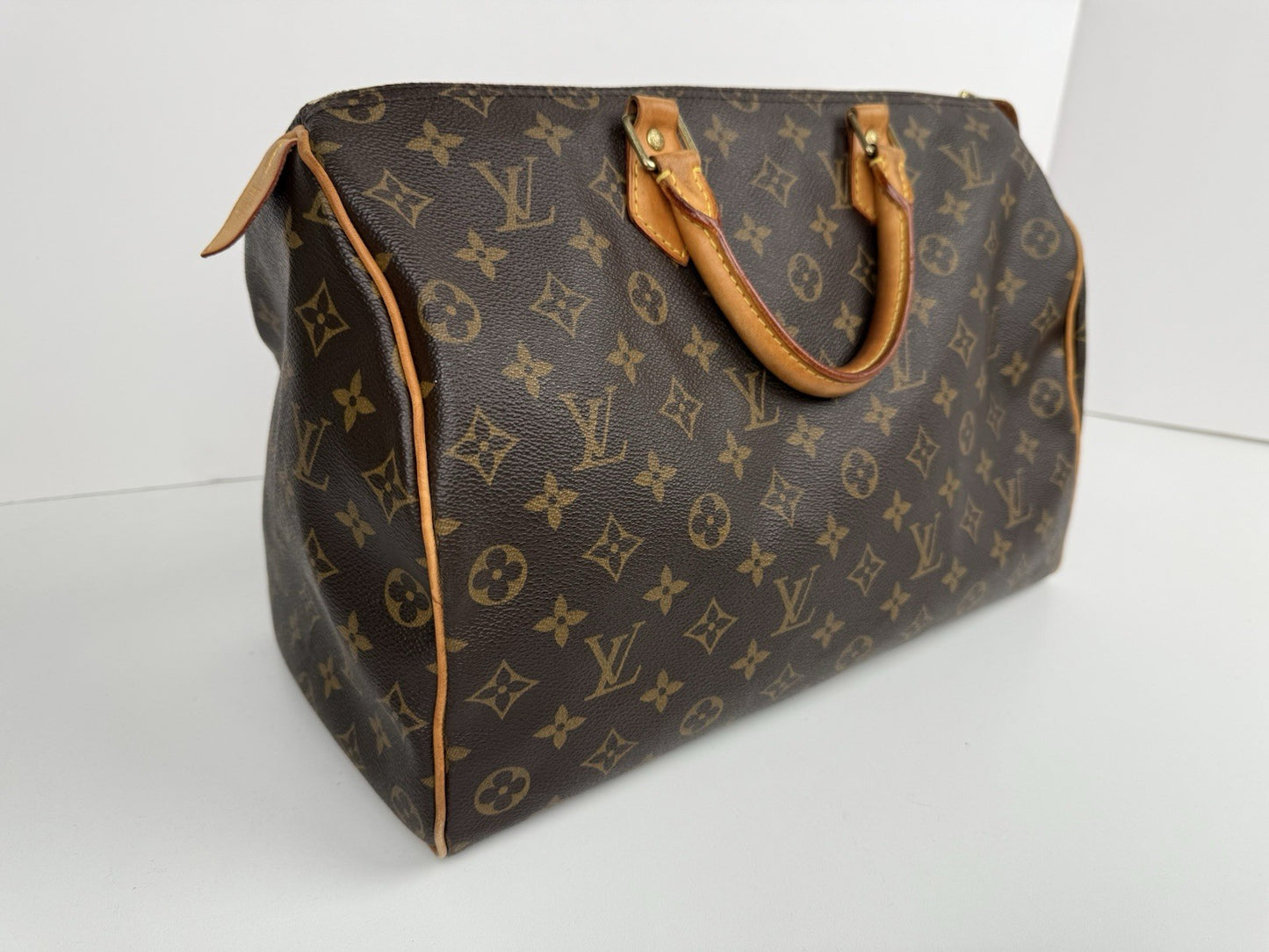 Louis Vuitton Speedy Duffle 35 Brown Canvas Monogram Bag