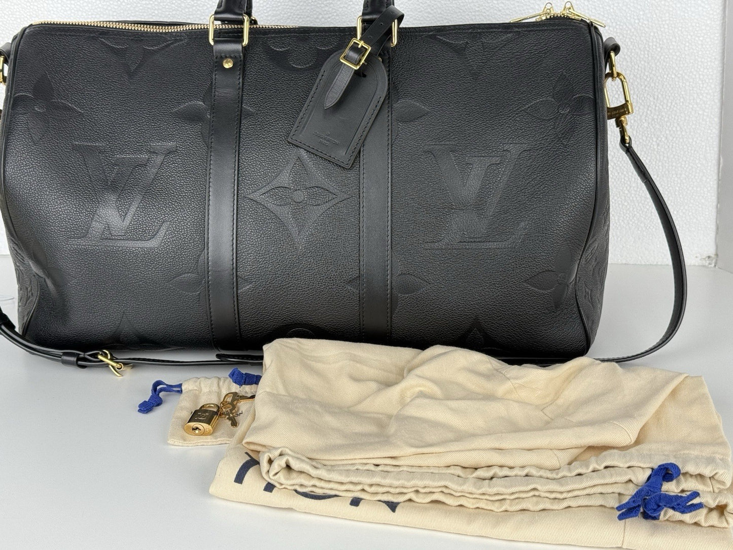 LOUIS VUITTON Monogram Amplant Keepall Bandouliere 45cm