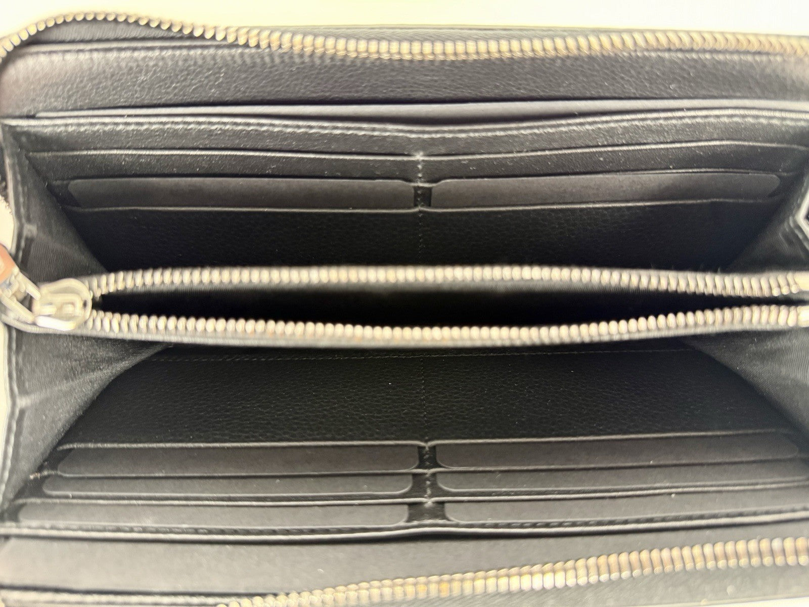 Dior Noir Black Leather Long Wallet