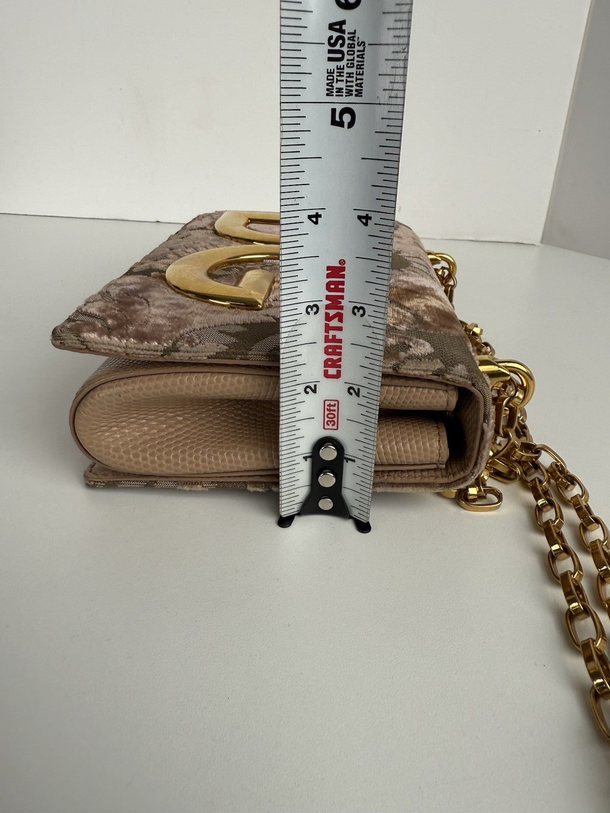 Dolce and Gabbana Pink Corduroy and Leather DG Girls Shoulder Bag