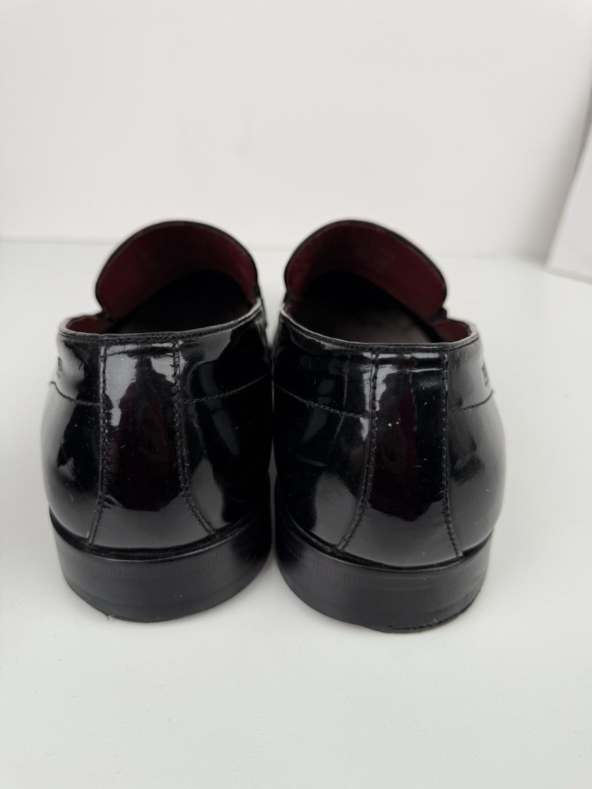 Hugo Boss Mellion Black Patent Leather Tuxedo Shoes Mens US 9.5 Formal