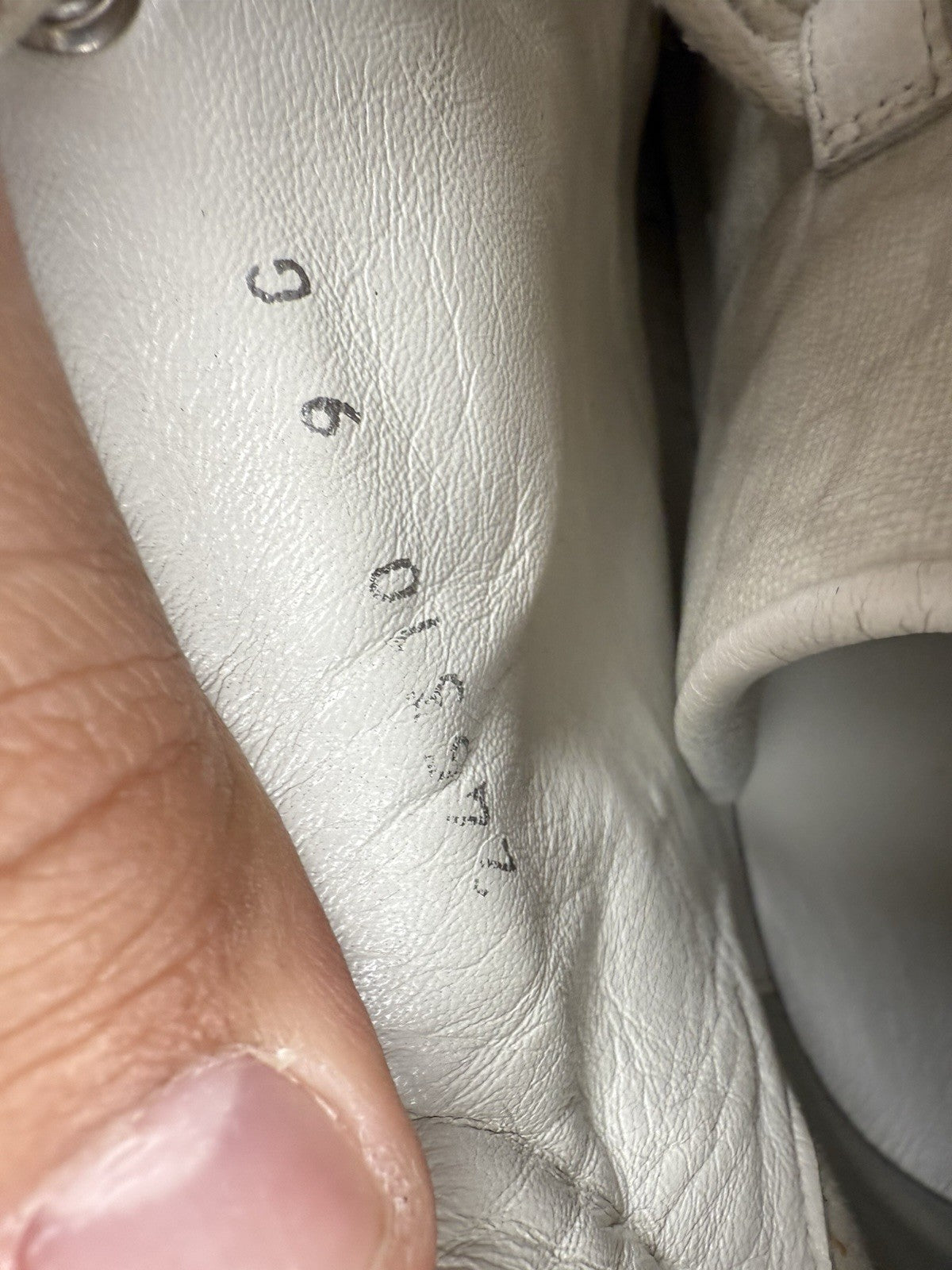 Gucci Black/White Leather GG Lace Up Low Top  Gymnastikskor Sneakers Size 9