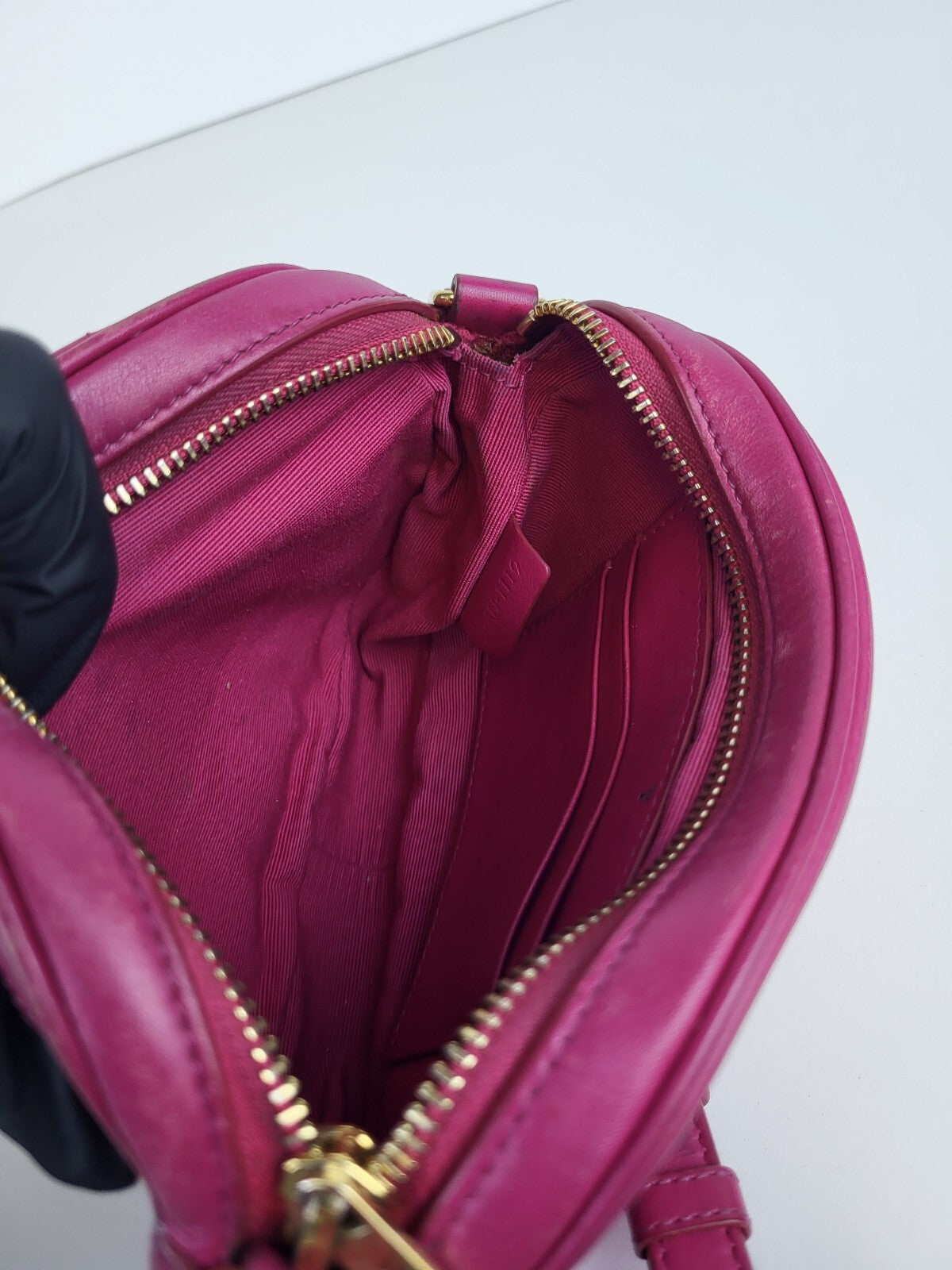Celine Bag Pink Quilted Calfskin Leather C Charm Small Camera Bag