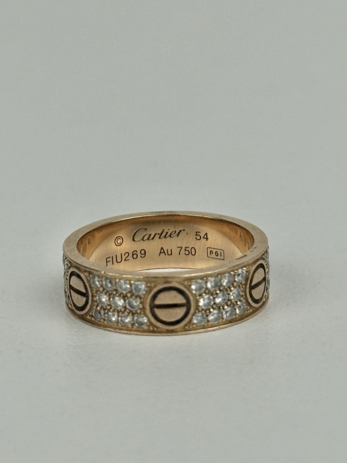 Cartier Love Ring Diamonds By Peter Marco Beverly Hills 18k Yellow Gold Size 7