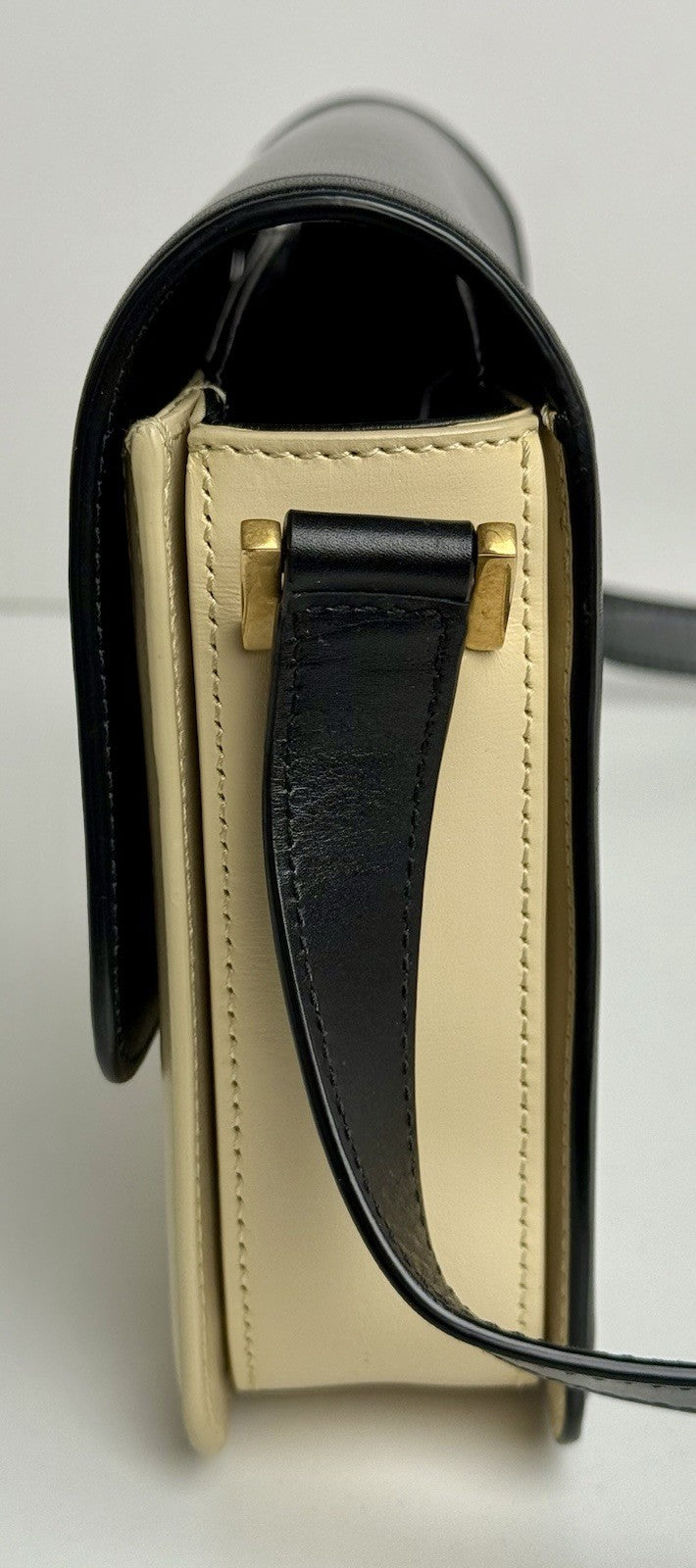 Saint Laurent Leather Monogram Color Blocked Shoulder Bag