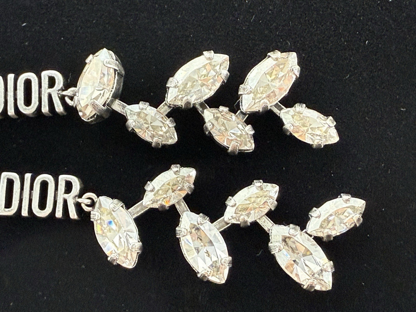 Christian Dior Jadior Rhinestone Drop Earrings