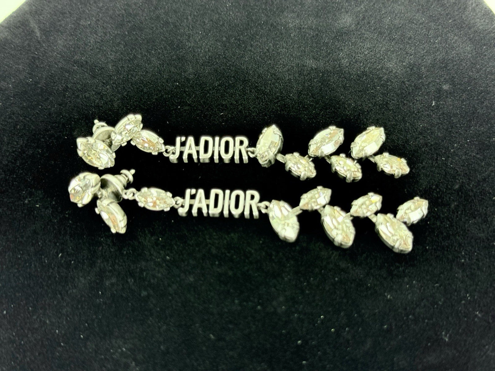 Christian Dior Jadior Rhinestone Drop Earrings