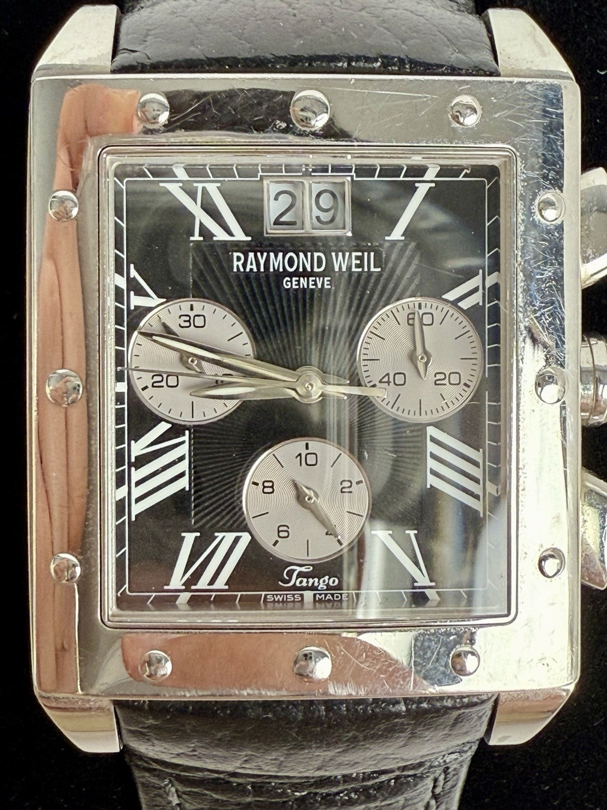 Raymond Weil - Tango Chronograph 4881 With Black Leather Strap 37 MM