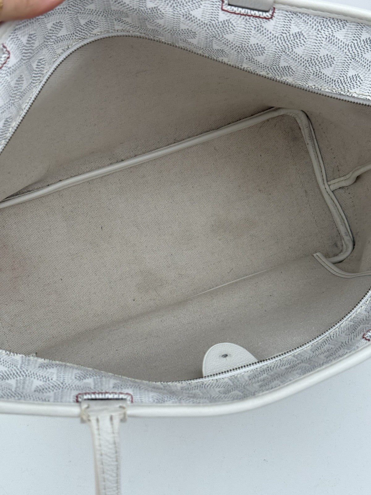 Goyard Goyardine Artois PM White Gore Bag