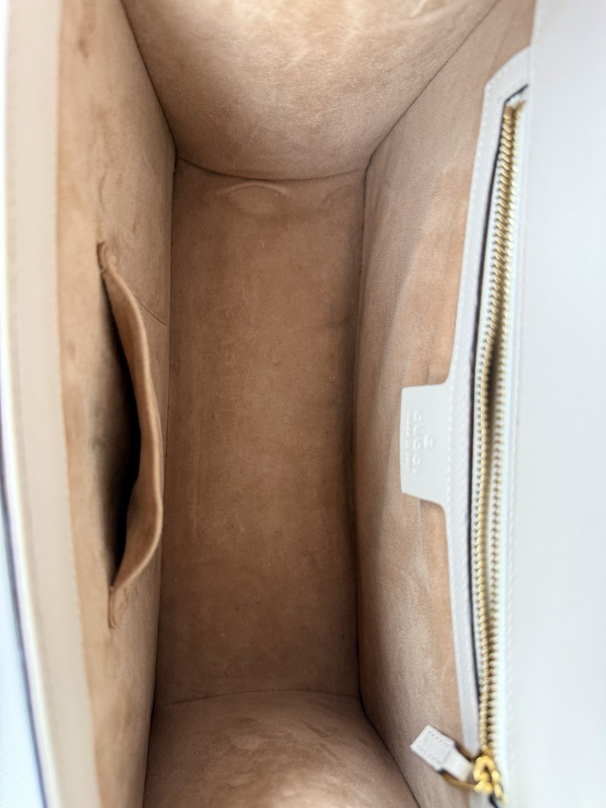 Gucci White Leather Calfskin Leather Vintage Web Sylvie Shoulder Bag