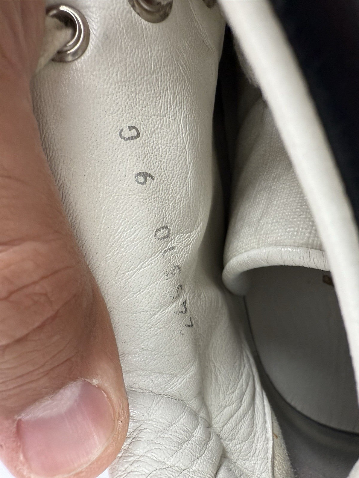 Gucci Black/White Leather GG Lace Up Low Top  Gymnastikskor Sneakers Size 9