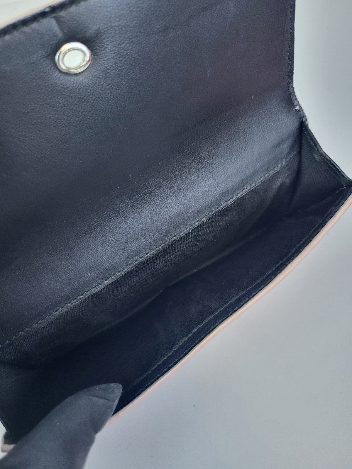 Alexander McQueen Rhinestone Skull Croco embossed Long Wallet Leather pink