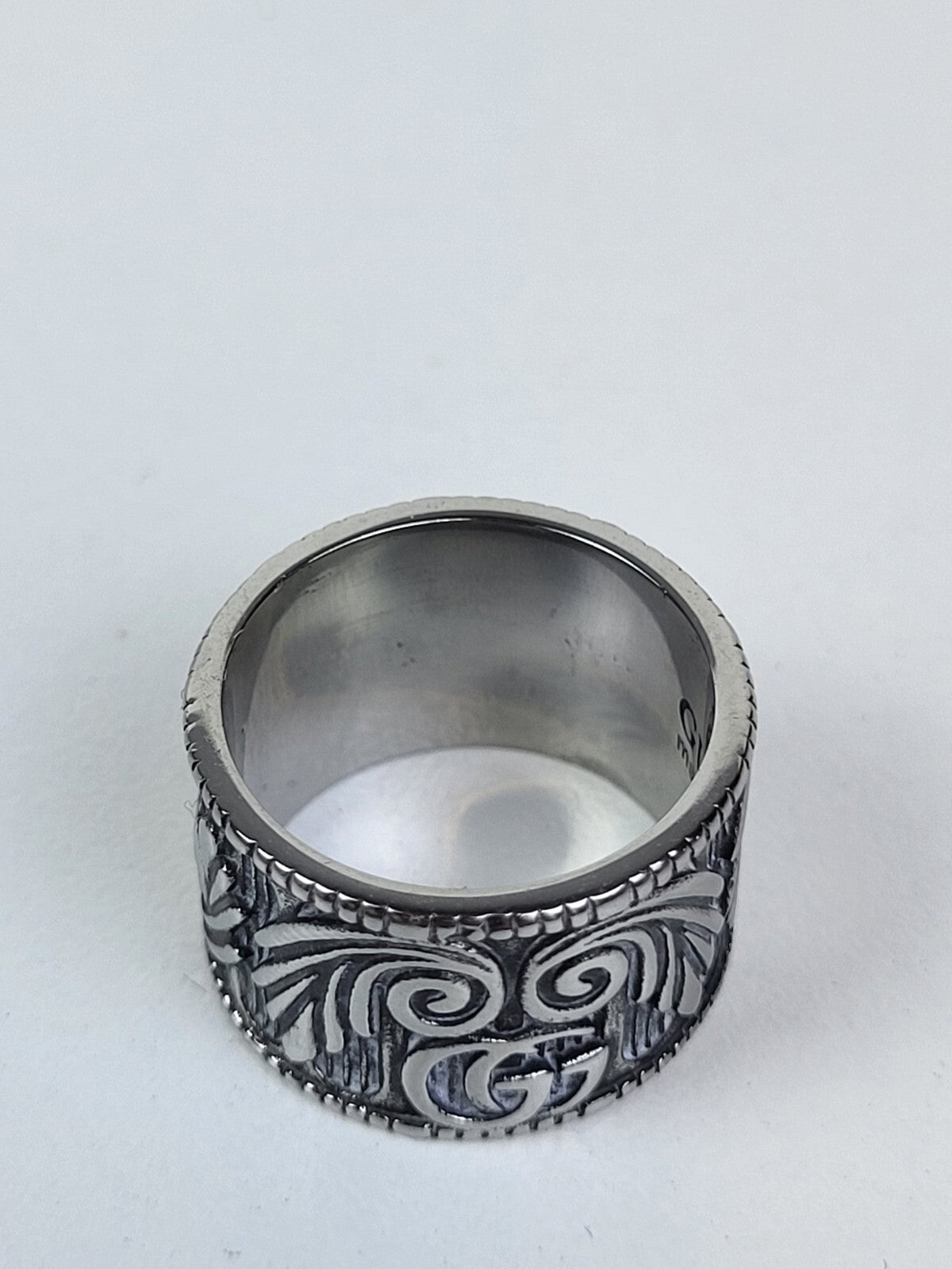 GUCCI Ring US8 Marmont Leaf Motif 925 Silver