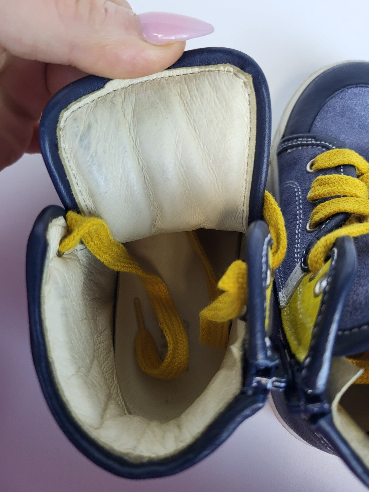 Fendi Boys' Suede High Top Sneakers - Blue Sizes 24