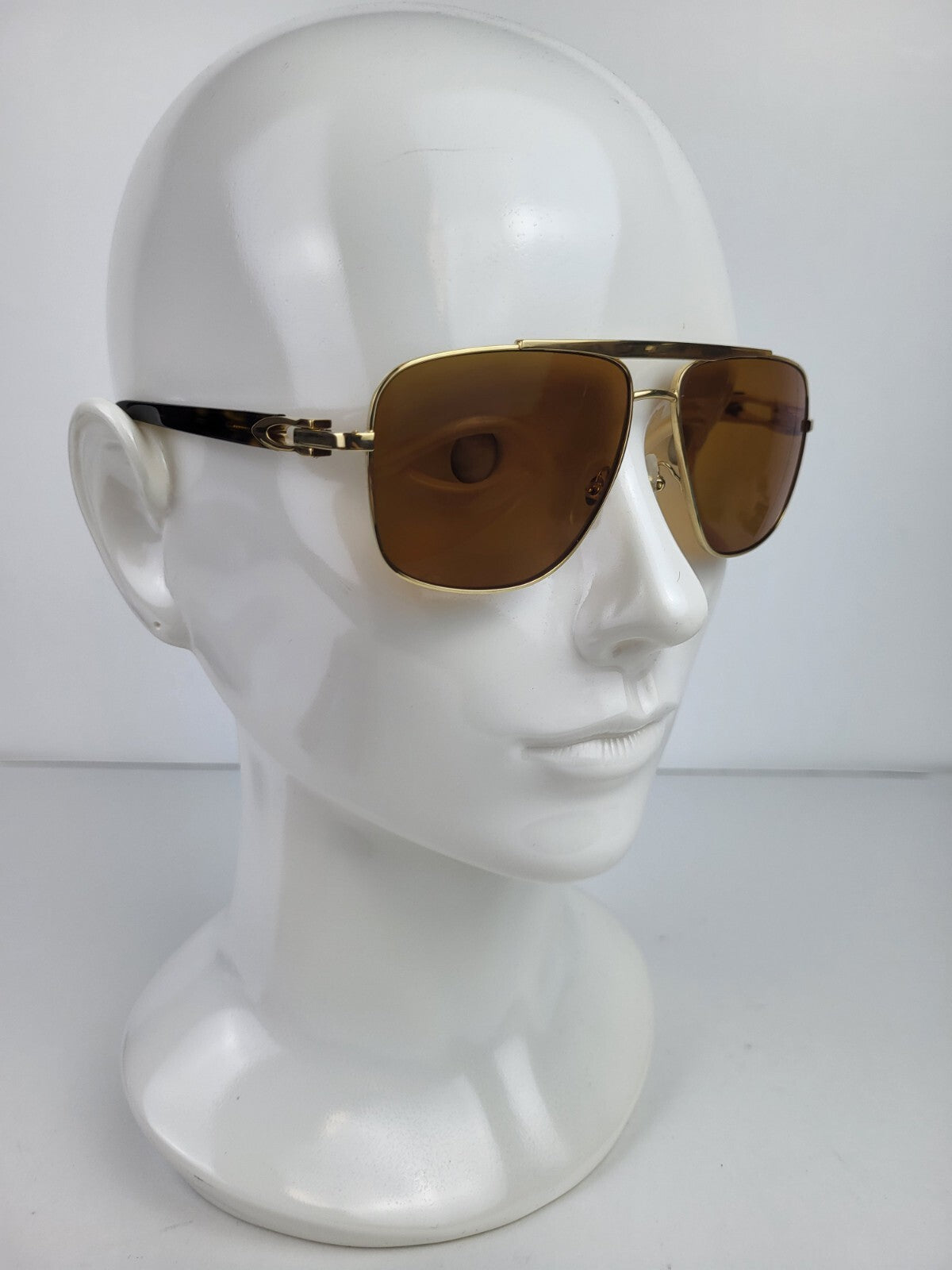 Cartier Eyeglasses Frame H32G05JU Gold Brown 145 For Men