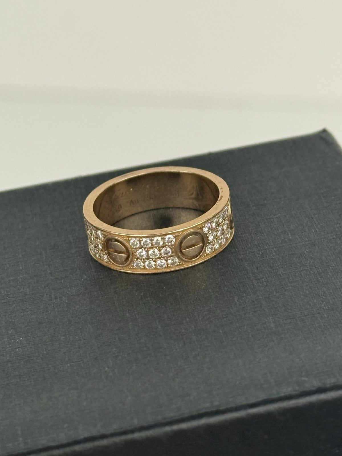 Cartier Love Ring Diamonds By Peter Marco Beverly Hills 18k Yellow Gold Size 7