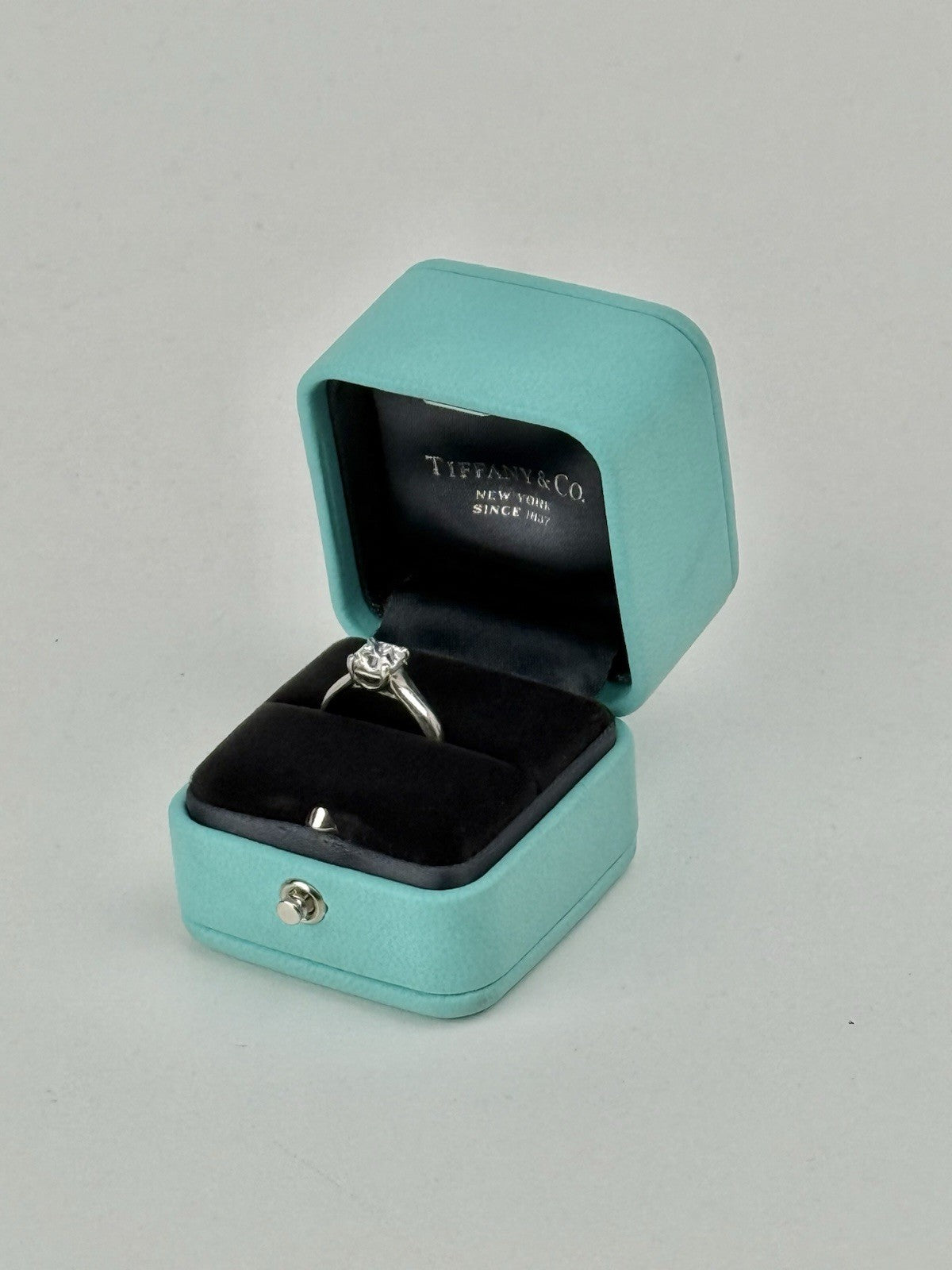 Tiffany Co Lucid Platinum 1ct F Color Diamond Ring Size 6.5