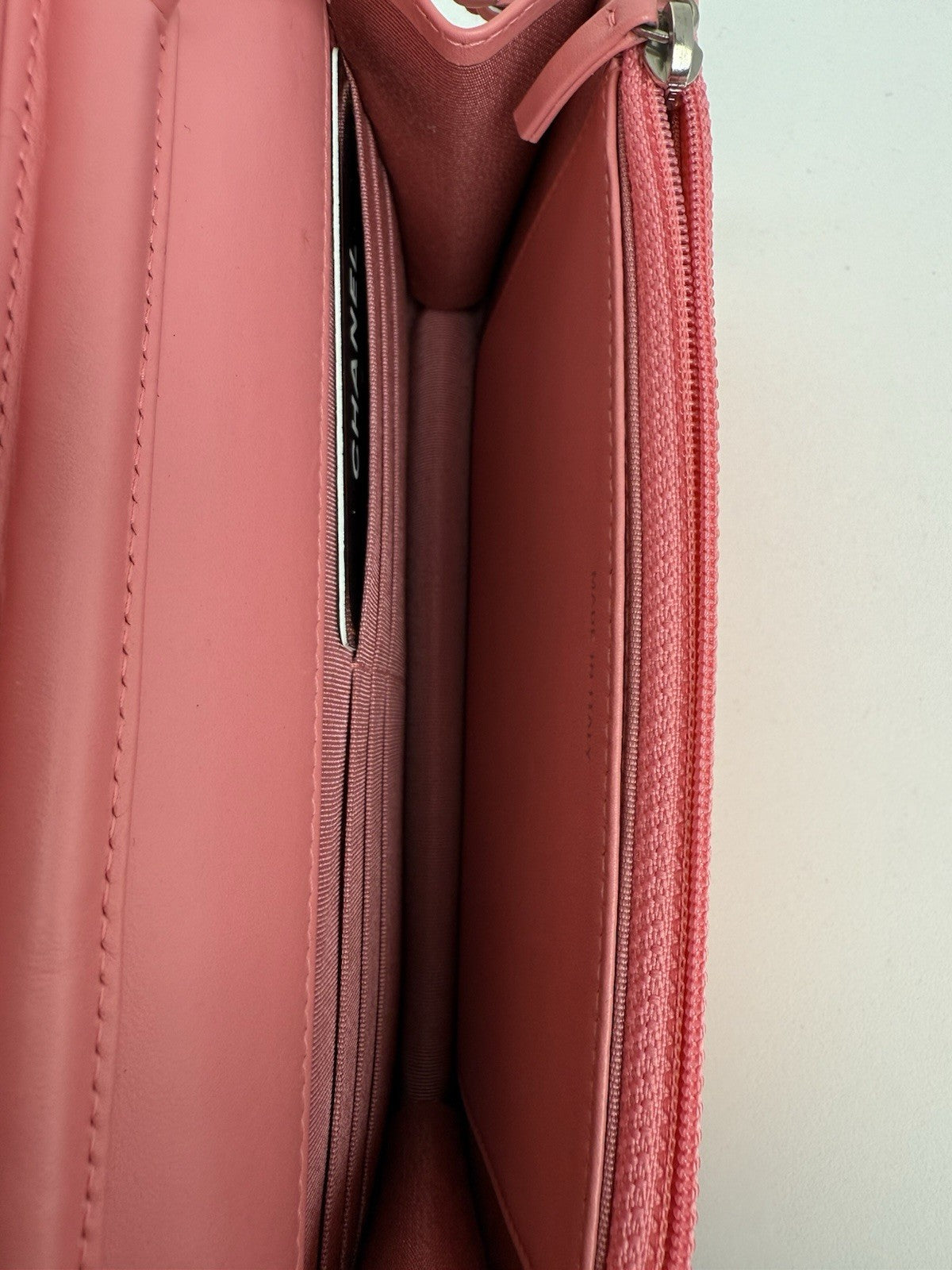 Chanel Wallet On Chain Quilted Patent Coral Pink Leather Crossbody Bag