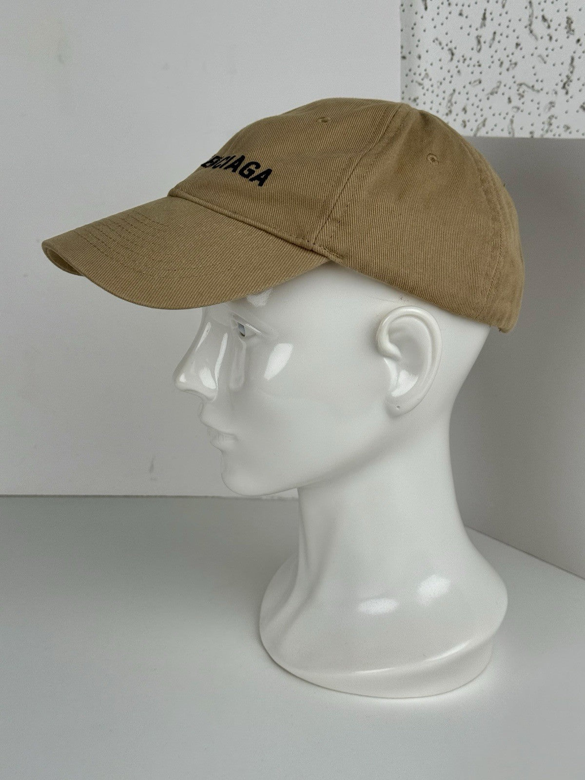 Balenciaga Baseball Cap Beige Cotton Fabric