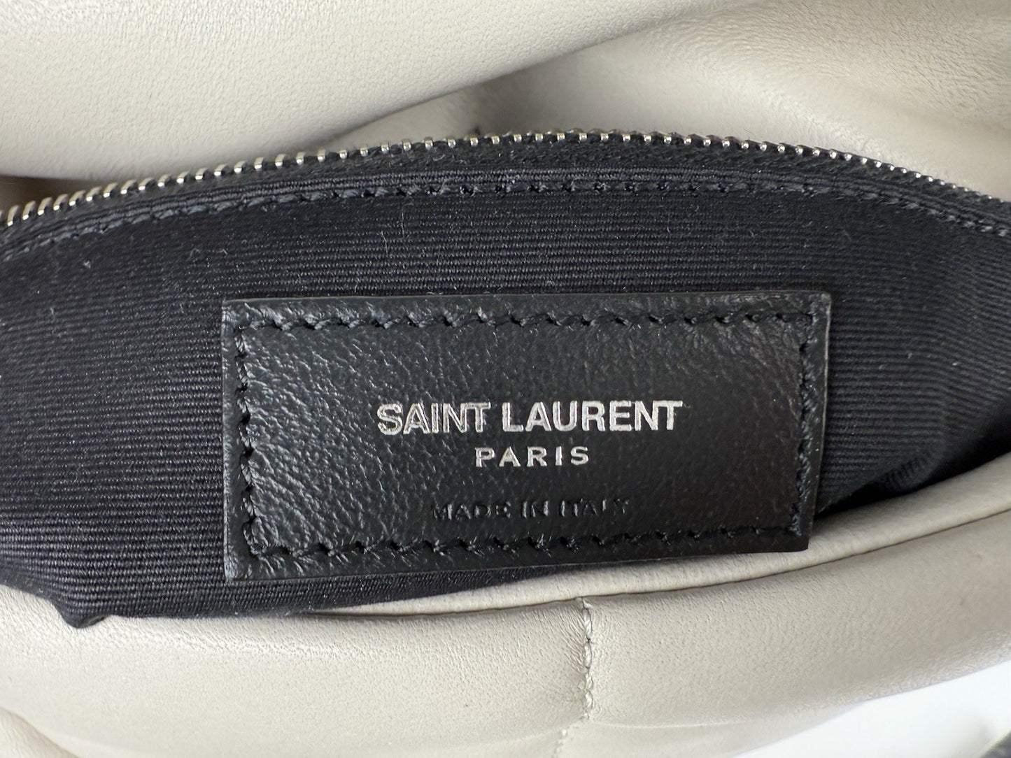 Saint Laurent LouLou Puffer Medium Shoulder Bag in White