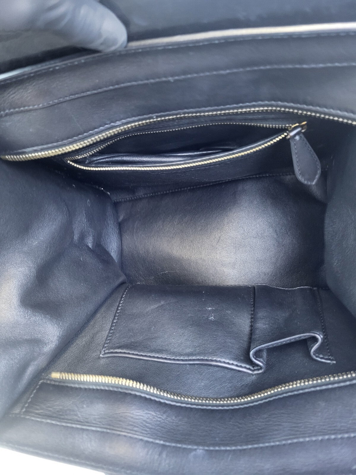 Celine Leather Mini Luggage Top Handle Bag