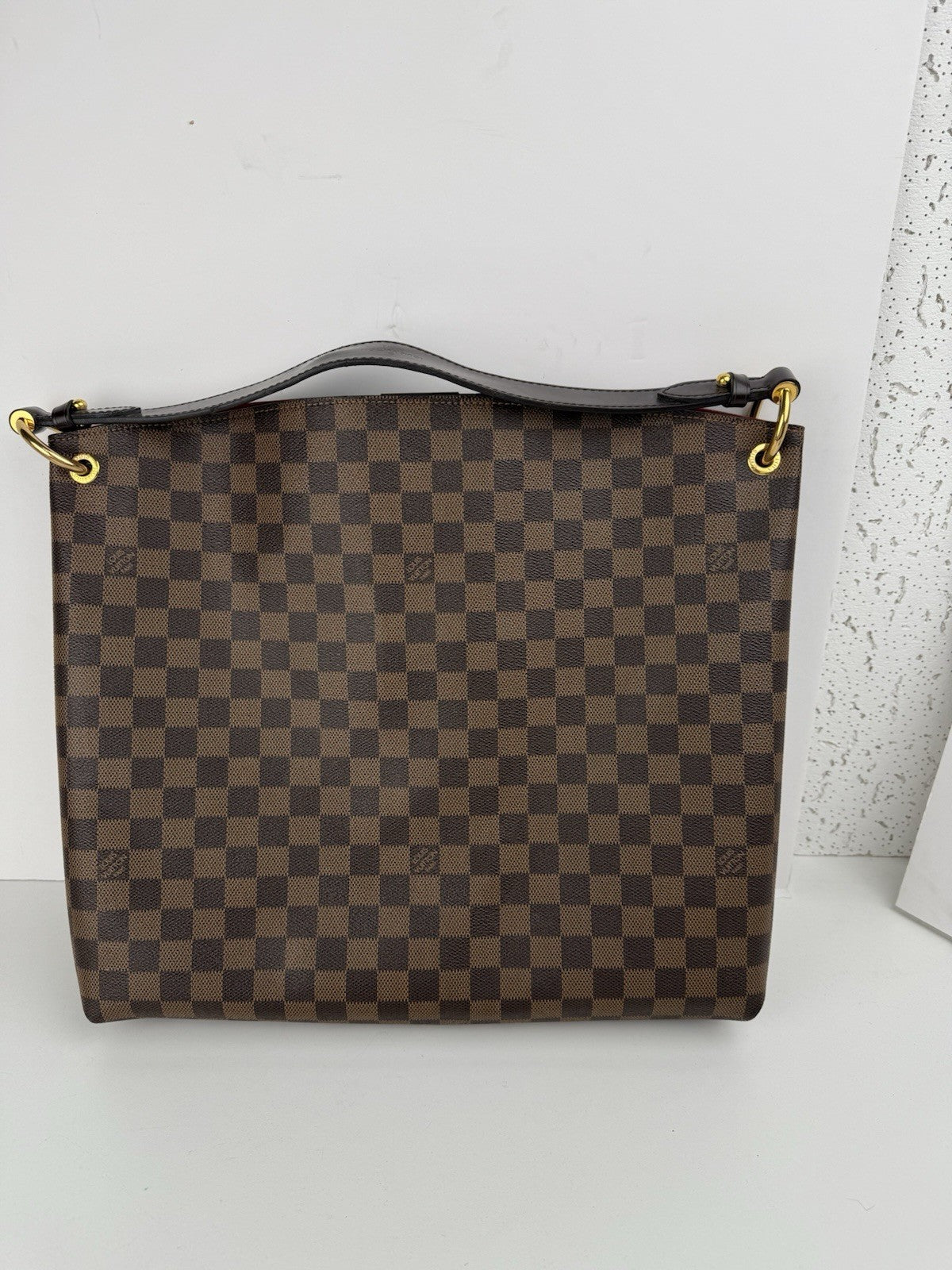 LOUIS VUITTON Damien EBENE Graceful MM Canvas Shoulder Bag