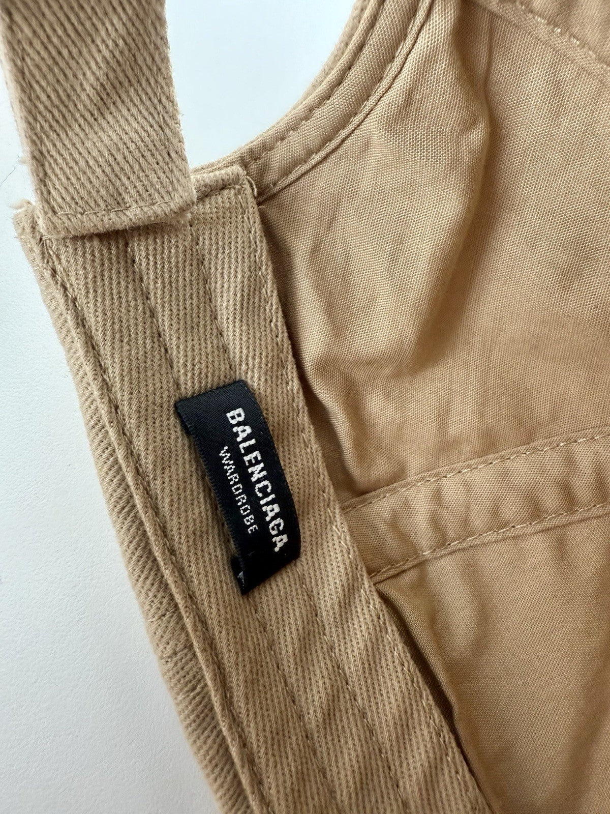 Balenciaga Baseball Cap Beige Cotton Fabric