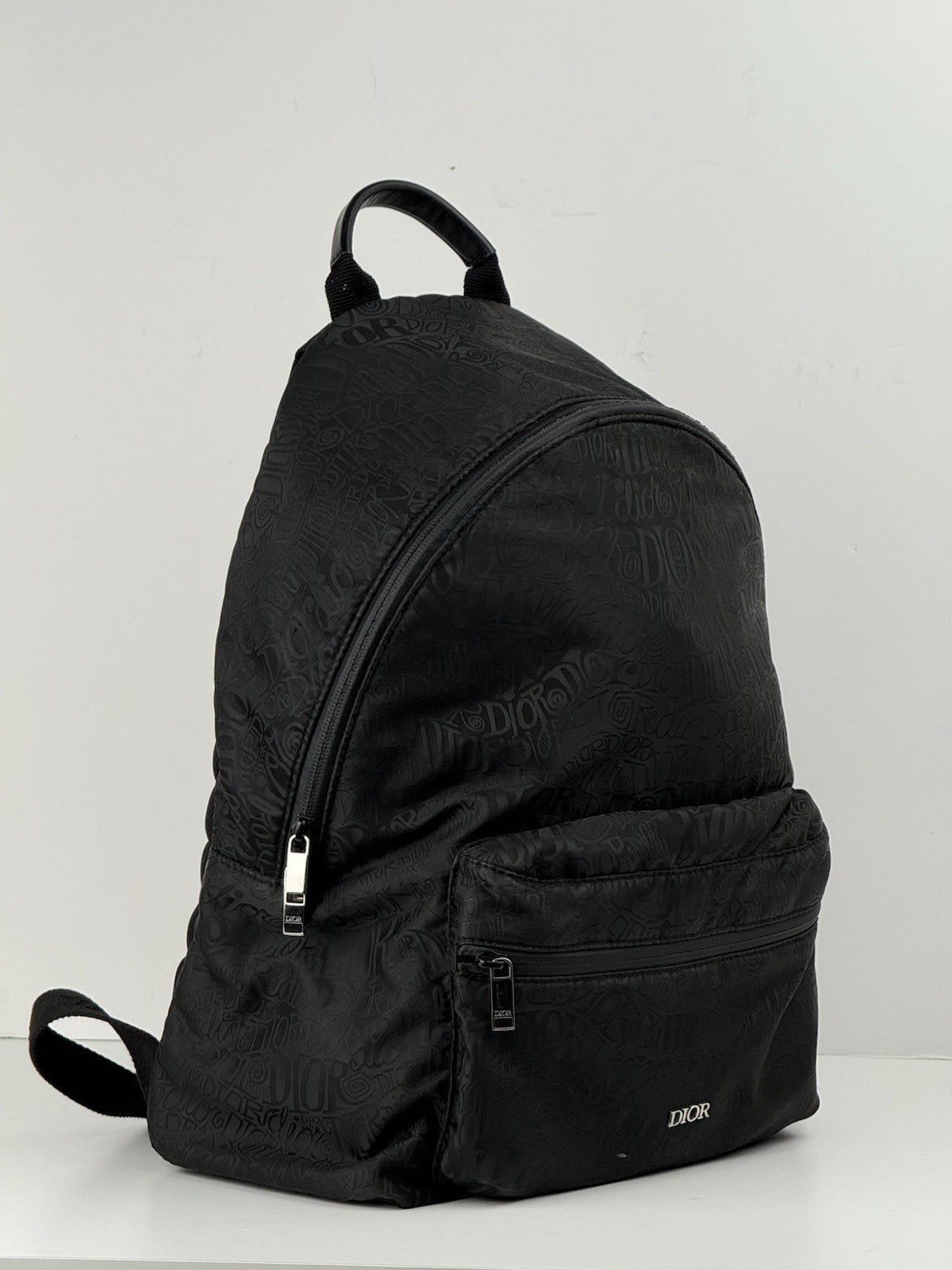 Dior x Shawn Stussy Rider Backpack Embroidered Nylon Black