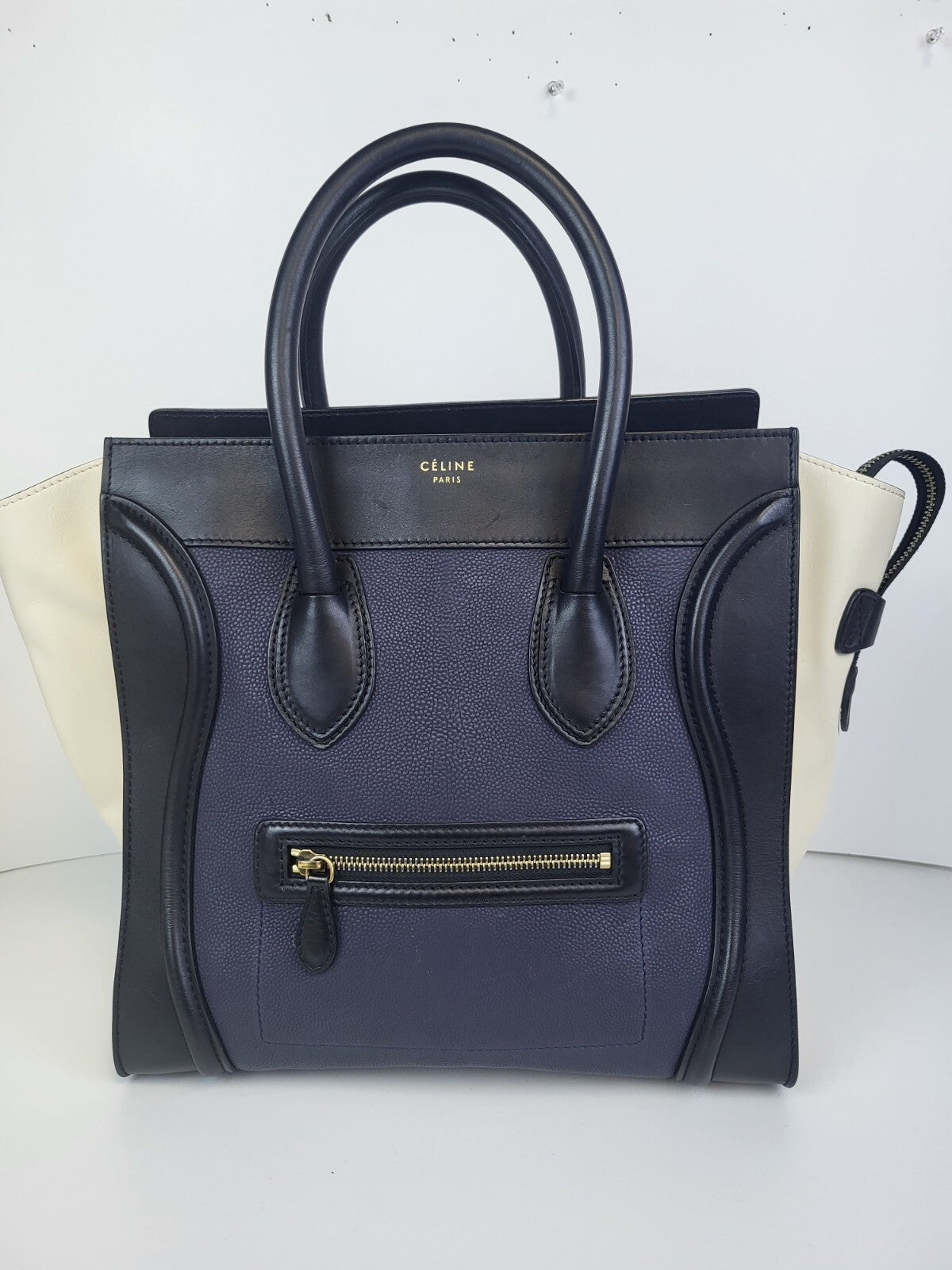 Celine Leather Mini Luggage Top Handle Bag
