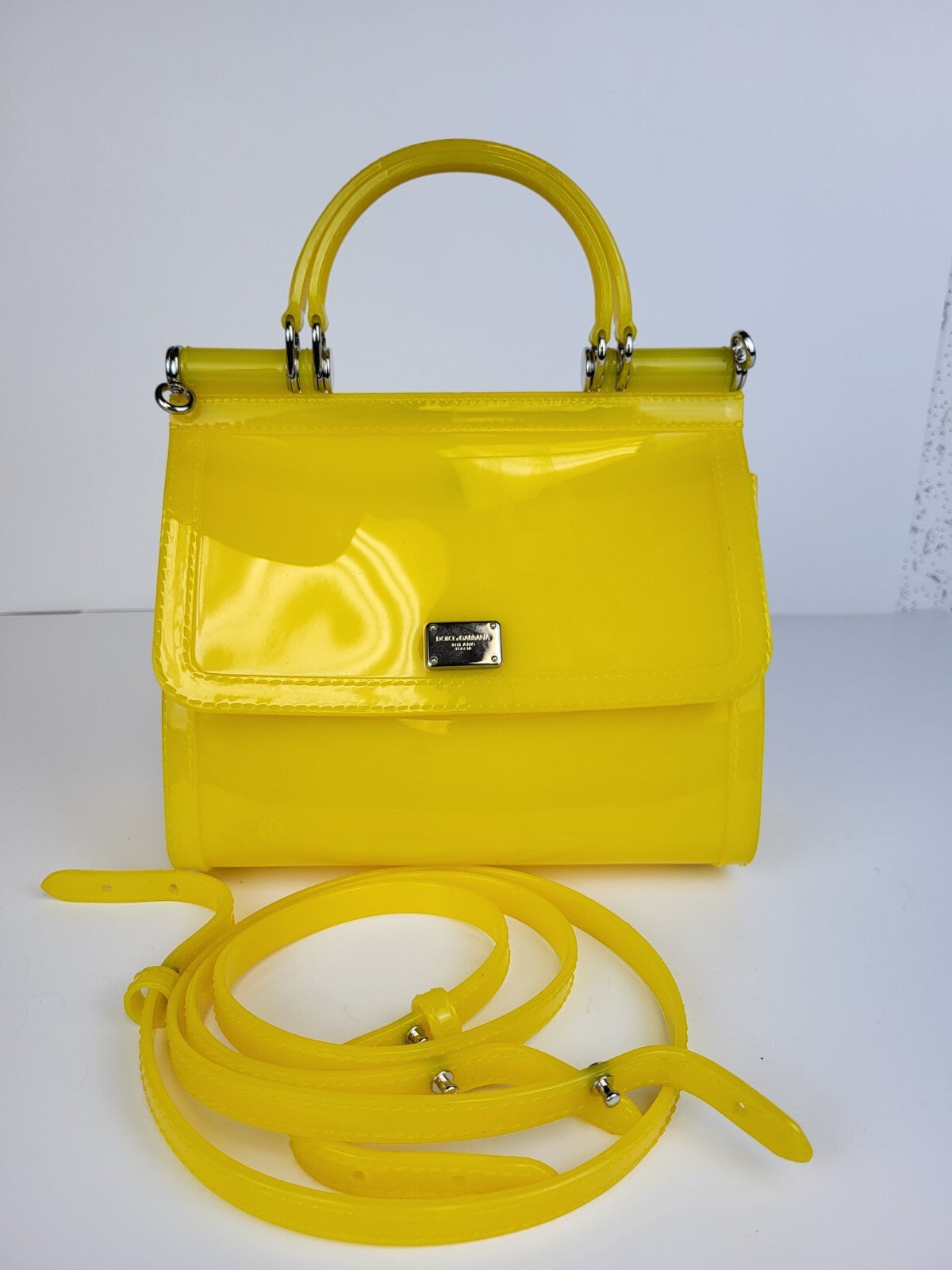 DOLCE & GABBANA Backpack SICILY with Detachable Straps Yellow
