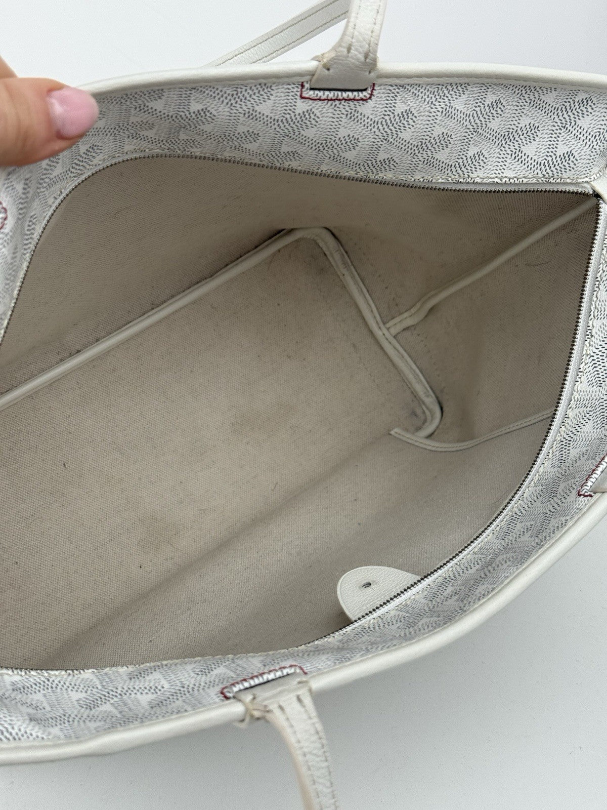 Goyard Goyardine Artois PM White Gore Bag
