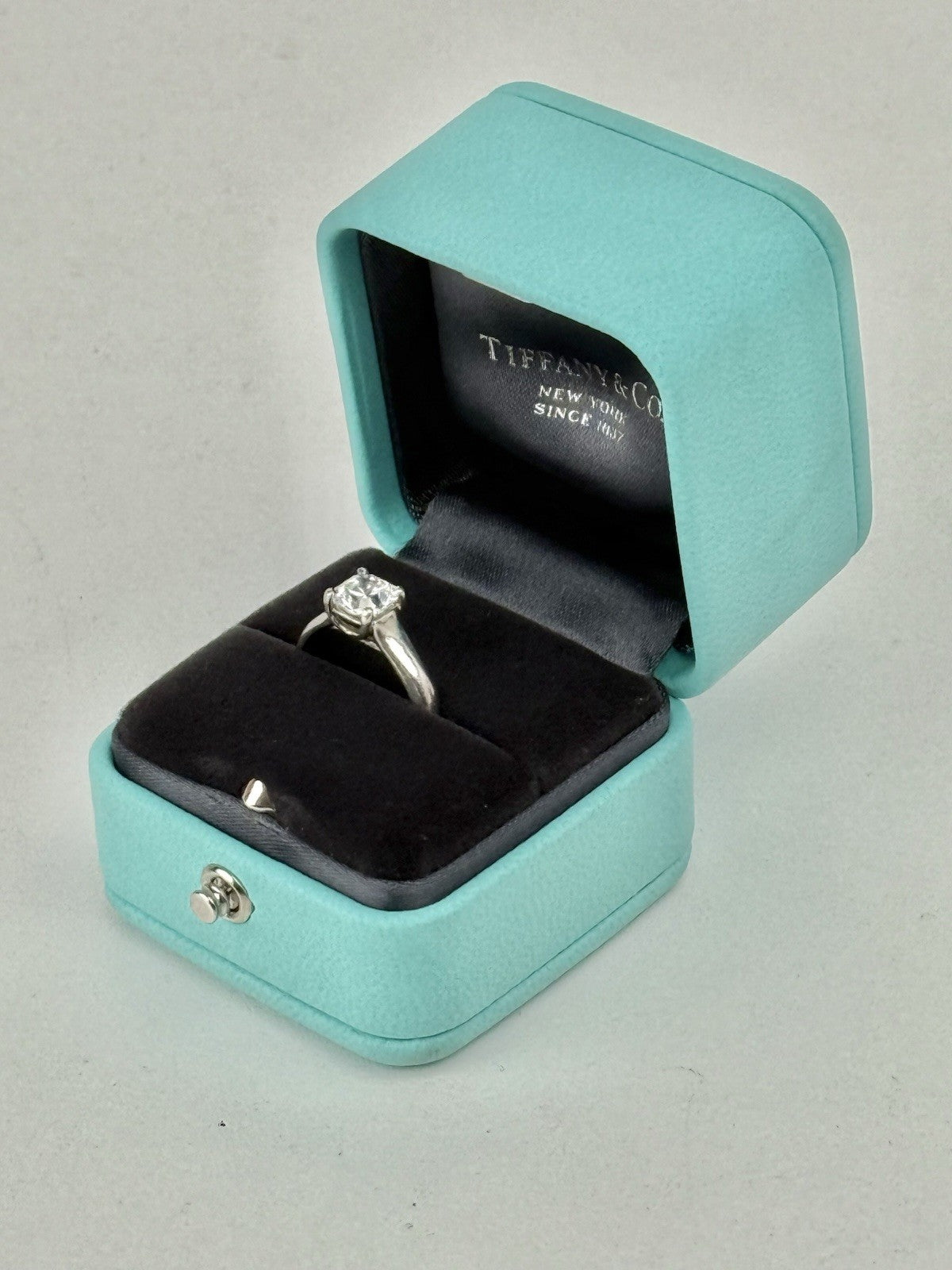 Tiffany Co Lucid Platinum 1ct F Color Diamond Ring Size 6.5
