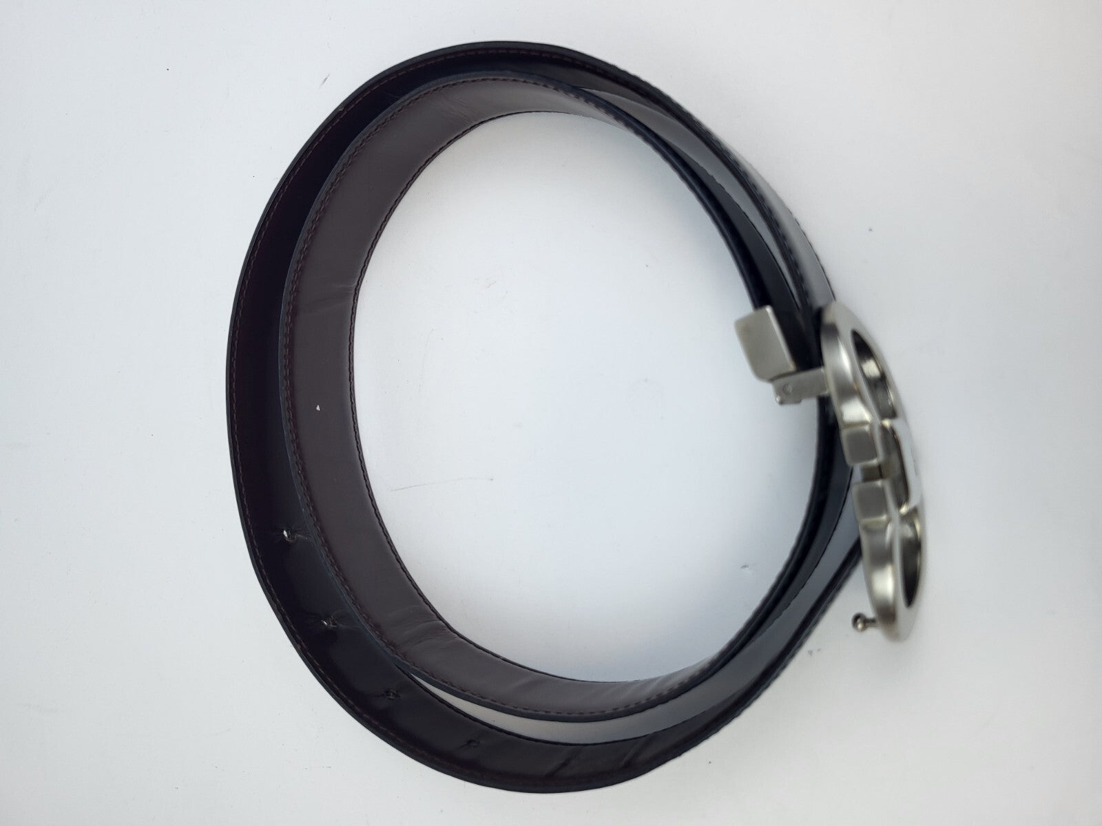 Salvatore Ferragamo Belt Black Leather 38in Length