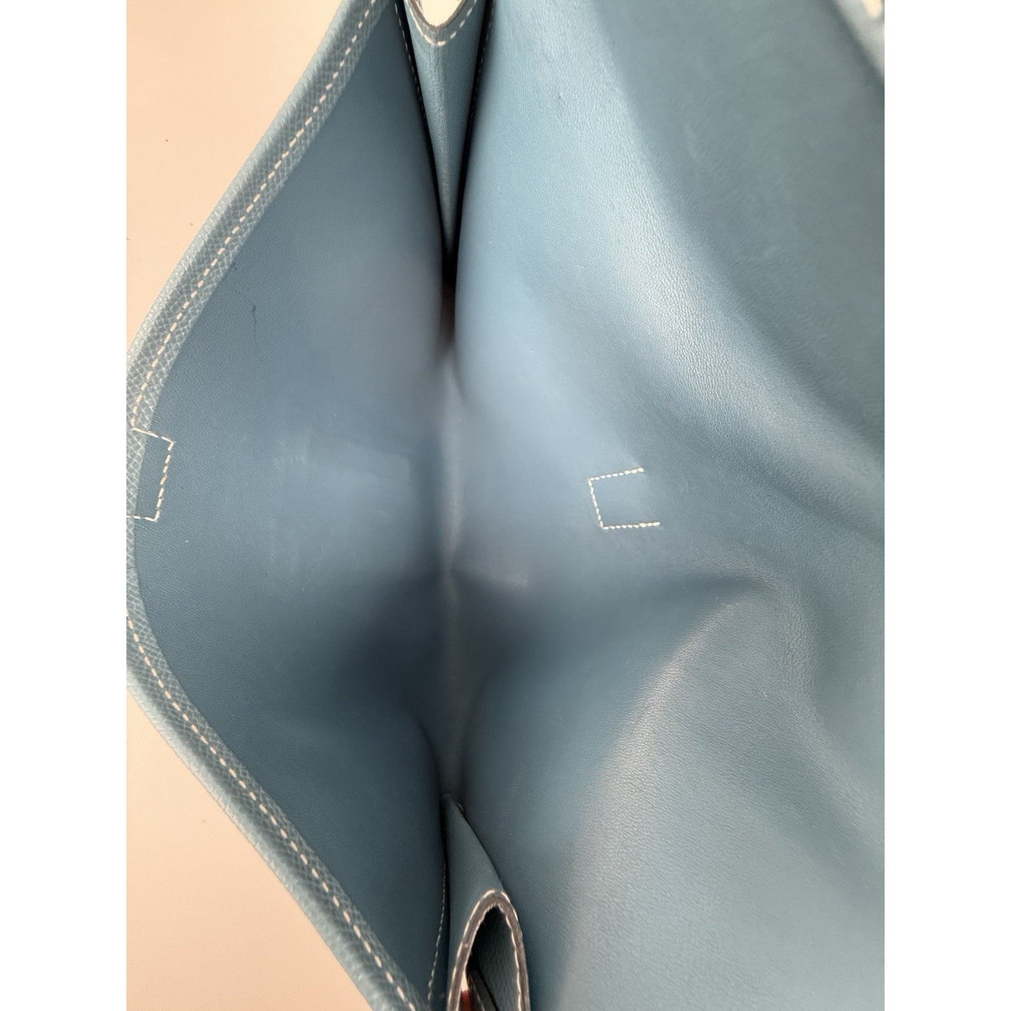 Hermes Jige Elan Clutch Swift 29 Blue Leather