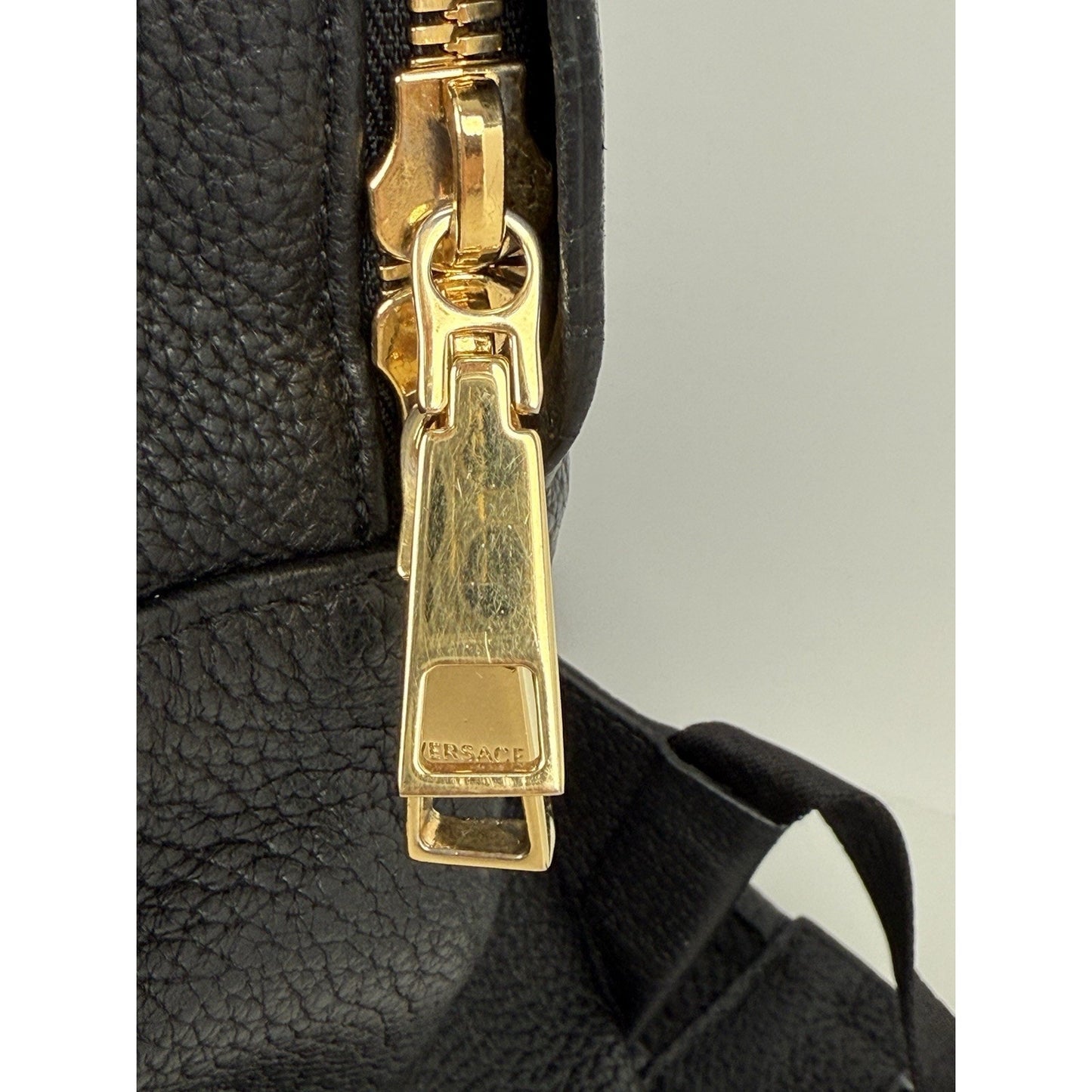 Versace Gold Medusa Logo Large Backpack